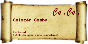 Csiszér Csaba névjegykártya